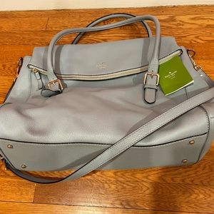 Brand new - never used Kate spade shoulder bag with handle in powder blue color!